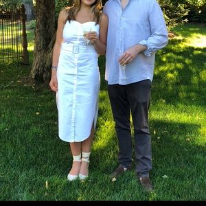 Nanushka white dress size M with belt